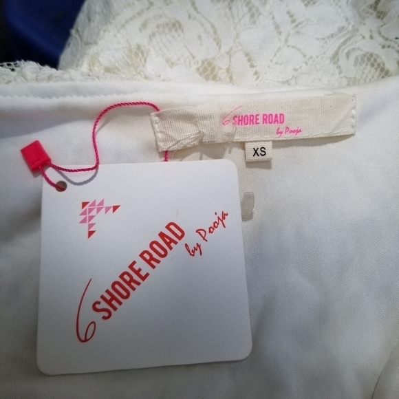 NWT 6 Shore Road by Pooja overlay picnic romper in moonlight white XS - Picture 6 of 10